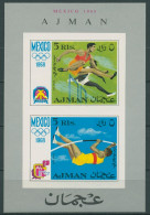 Ajman 1968 Olympiade Mexiko: Stabhochsprung Block 32 B Postfrisch (C18940) - Adschman