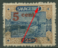 Saargebiet 1921 Schiffe Mit Druckzufälligkeit/Plattenfehler 71 ? Gestempelt - Used Stamps