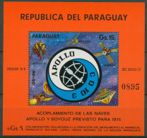 Paraguay 1974 APOLLO - SOJUS Weltraumunternehmen Block 236 Postfrisch (C18778) - Paraguay