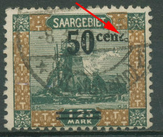 Saargebiet 1921 Förderturm Mit Aufdruckfehler 78 AF ? Gestempelt - Used Stamps