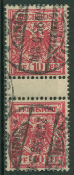 Deutsches Reich 1889 Krone/Adler Zwischenstegpaar 47 D ZS Gestempelt - Usati