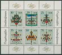 DDR 1989 Erzgebirge Leuchterspinnen Kleinbogen 3289/94 K Postfrisch (C97059) - Other & Unclassified