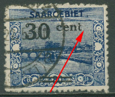 Saargebiet 1921 Alte Brücke Mit Aufdruckfehler 76 AF I Gestempelt - Used Stamps