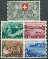 Schweiz 1953 Pro Patria Eidgenossenschaft Bern Seen Flüsse 580/84 Postfrisch - Ongebruikt