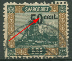 Saargebiet 1921 Förderturm Mit Aufdruckfehler 78 AF VII Gestempelt - Used Stamps