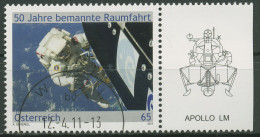 Österreich 2011 Weltraumfahrt Apollo Astronaut 2919 Mit Rand Gestempelt - Gebruikt