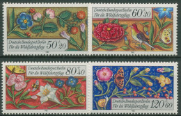 Berlin 1985 Miniaturen Blumen Beeren Vögel 744/47 Postfrisch - Neufs