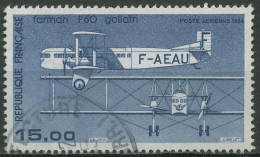 Frankreich 1984 Luftfahrt Flugzeuge Doppeldecker Farman 2428 V Gestempelt - Used Stamps