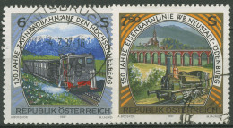 Österreich 1997 Eisenbahnen Zahnradbahn Lokomotive 2223/24 Gestempelt - Gebruikt