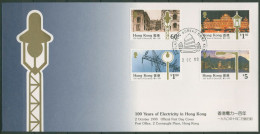 Hongkong 1990 Elektrizität Stadtansichten Laternen 595/98 FDC (X99188) - FDC