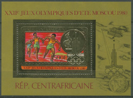 Zentralafrikanische Republik 1980 Olympia Block 88 Postfrisch (C62563) - Centrafricaine (République)