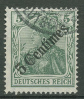 Deutsche Post In Der Türkei 1908 Germania Mit Aufdruck 48 B Gestempelt - Turkey (offices)