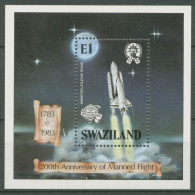 Swaziland 1983 Luftfahrt Raumfähre Block 9 Postfrisch (C62580) - Swaziland (1968-...)