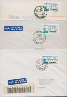 Brasilien ATM 1993 11400/73200/186000 Auf 3 Briefen ATM 5 S1 (X80446) - Vignettes D'affranchissement (Frama)