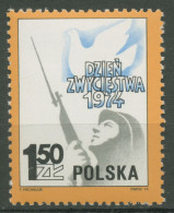 Polen 1974 Ende Des 2. Weltkrieges Friedenstaube Soldat 2313 Postfrisch - Nuovi