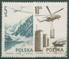 Polen 1976 Flugzeuge Hubschrauber 2437/38 Gestempelt - Used Stamps