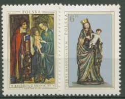 Polen 1976 Weihnachten Gemälde Skulptur 2473/74 Postfrisch - Unused Stamps