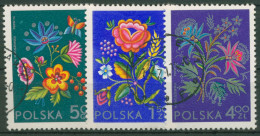 Polen 1974 SOCPHILEX'Katowice Blumenstickerei 2309/11 A Gestempelt - Used Stamps