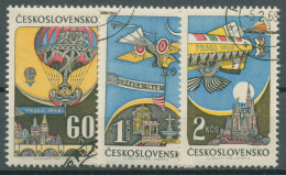 Tschechoslowakei 1968 PRAGA Historische Flugpost Zeppelin 1767/69 Gestempelt - Used Stamps