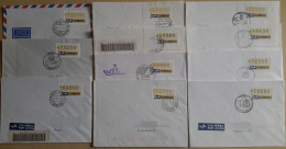 Brasilien ATM 1993 Kleines Lot Mit 11 Briefen Mit ATM 4 (X80445) - Franking Labels