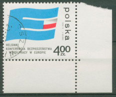 Polen 1975 Sicherheit Und Zusammenarbeit In Europa KSZE 2391 Ecke Gestempelt - Used Stamps