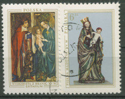 Polen 1976 Weihnachten Gemälde Skulptur 2473/74 Gestempelt - Used Stamps