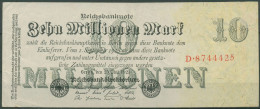 Dt. Reich 10 Millionen Mark 1923, DEU-107 Serie D, Gebraucht (K1311) - 10 Miljoen Mark