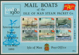 Isle Of Man 1980 Steam Packet Company Schiffe Block 3 Gestempelt (C63009) - Man (Ile De)