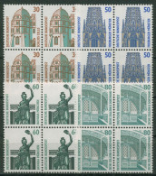 Bund 1987 Sehenswürdigkeiten SWK 1339/42 4er-Block Postfrisch - Unused Stamps