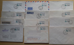 Brasilien ATM 1993 Kleines Lot Mit 12 Briefen Mit ATM 5 (X80447) - Franking Labels