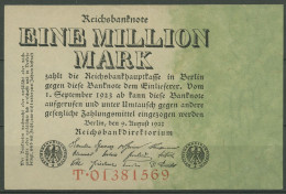 Dt. Reich 1 Million Mark 1923, DEU-113 Serie T, Leicht Gebraucht (K1289) - 1 Miljoen Mark