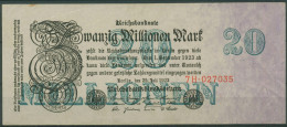 Dt. Reich 20 Millionen Mark 1923, DEU-108b FZ H, Leicht Gebraucht (K1305) - 20 Miljoen Mark