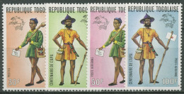 Togo 1974 100 Jahre Weltpostverein UPU Postuniformen 1035/38 A Postfrisch - Togo (1960-...)