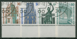 Bund 1987 Sehenswürdigkeiten SWK Mit Unterrand 1339/42 UR Gestempelt - Used Stamps