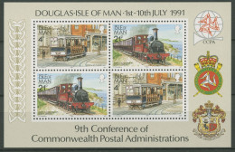 Isle Of Man 1991 Straßenbahnen Eisenbahnen Block 16 Postfrisch (C63012) - Isola Di Man