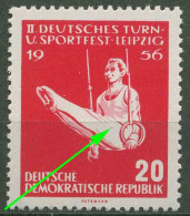 DDR 1956 Turn- U. Sportfest Leipzig Mit Plattenfehler 533 F 33 Postfrisch - Variétés Et Curiosités