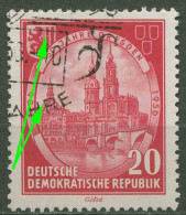 DDR 1956 750 Jahre Dresden Mit Plattenfehler 525 F 40 Gestempelt - Variétés Et Curiosités