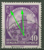 DDR 1956 750 Jahre Dresden Mit Plattenfehler 526 F 11b Gestempelt - Variétés Et Curiosités