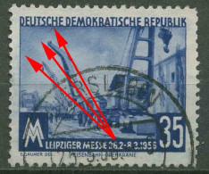 DDR 1956 Leipziger Messe Mit Plattenfehler 519 PF ? Gestempelt - Variétés Et Curiosités