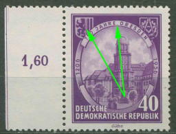 DDR 1956 750 Jahre Dresden Mit Plattenfehler 526 F 11b Postfrisch - Errors & Oddities
