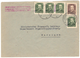 Polen Brief Mit Mi.-Nr.4x650,657 Jelenia Gora 30.12.1950 Orig. Gelaufen Nach Warschau, Feinst - Brieven En Documenten