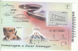 2014 Brazil Brasil Niemeyer Architecture  Miniature Sheet Of 2 MNH - Ungebraucht