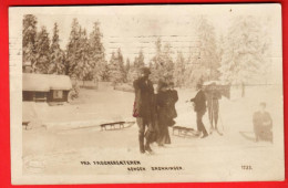 VBC-11 UNIQUE Wintersport For The Family D.M. Kongen Og Dronningen   Used In Kristinia In 1906 To Paris. - Norvegia