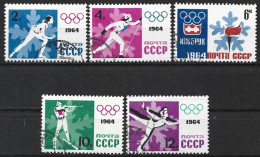 Russia 1964. Scott #2843-7 (U) Winter Olympic Games, Innsbruck (Complete Set) - Used Stamps