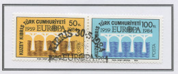 Europa CEPT 1984 Chypre Turque - Cyprus - Zypern Y&T N°127 à 128 - Michel N°142 à 143 (o) - Se Tenant - 1984