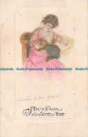 R161786 Souvenir From Butte Mont. Woman With Cat - Monde