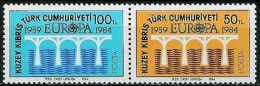Chypre Turque - Cyprus - Zypern 1984 Y&T N°127 à 128 - Michel N°142 à 143 *** - EUROPA - Se Tenant - Unused Stamps