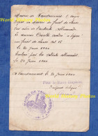 Document De Juin 1940 - VAUDONCOURT - Dépot En Mairie D'un Fusil De Chasse Enlevé Par L' Armée Allemande WW2 Occupation - 1939-45