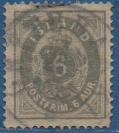 Island 1876 6 Aur Perforation 14:13½ Cancelled - Usati