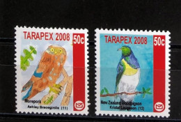 NEW ZEALAND 2008 Birds Drawings Tarapex Expo 2v Unofficial Issue MNH - Sonstige & Ohne Zuordnung